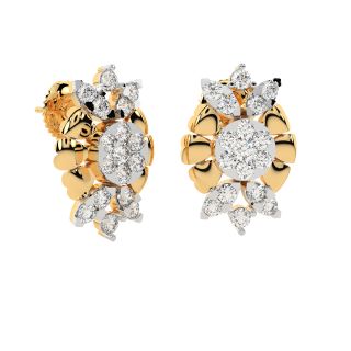 Zoe Round Diamond Stud Earrings